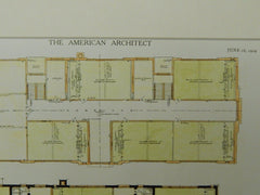 Floor Plans, Fifth Ward School, Atlanta, GA, 1909, Original Plan. Haralson Bleckley.