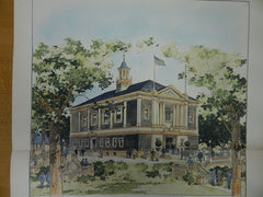 Town Hall, West Boylston, MA, 1903, Original Plan. Cooper & Bailey.