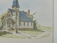Design for Union Church, Morris Plains, NJ, 1877, Original Plan. A.B. Jennings.