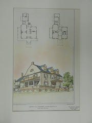 Cornwall Hill, Patterson, Putnam County, NY, 1901, Original Plan. G.M. Huss.