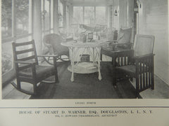 House of Stuart D. Warner, Esq., Douglaston, L.I., NY, 1914, Lithograph. Mr. G. Howard Chamberlain