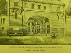 Hotel of Prince Roland Bonaparte, Paris, France, 1896. Original