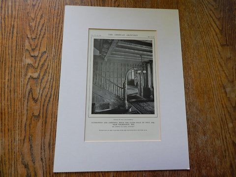 Hall & Stairway, House for Alexis Felix DuPont, Wilmington, DE, 1914. Robeson Lea Perot.