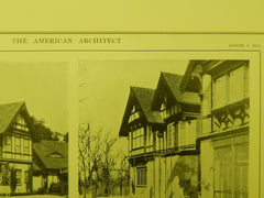 Exterior Details, Country Club, St. Joseph, MO, 1914, Lithograph. Walter Boschen.