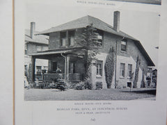 Single House, Morgan Park, MN, Industrial Suburb #1, 1918, Lithograph. Dean & Dean.