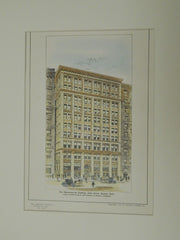 The Massachusetts Building, State Street, Boston, MA, 1904. Original Plan.