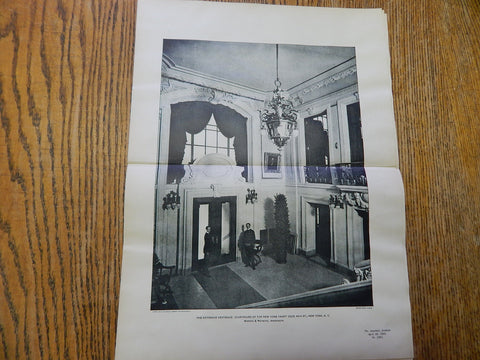 Entrance: Club-House New York Yacht Club, 44th St., NY, 1901,Lithograph. Warren & Wetmore.