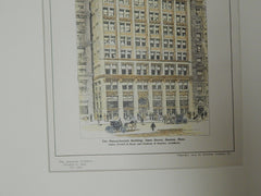 The Massachusetts Building, State Street, Boston, MA, 1904. Original Plan.