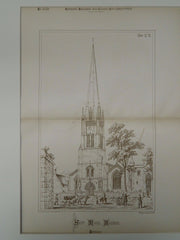 St. Mary's Church, Bloxham, Oxfordshire, England, 1888, Original Plan