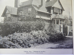 "Grove Hill," Harrow-On-The-Hill, London, England, 1895. Lithograph. Mitchell.