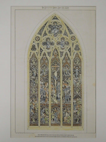East Window, All Saints Church, Kensington Gardens, London, UK, 1872, Orig. Plan. Alexander Gibbs.