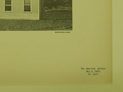 Stable of Wm. R. Grace, Esq., Great Neck, Long Island, NY, 1903, Photogravure. D'Oench & Simon.