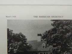 House of Charles G. Eichenberger, Egypt, MA, 1929, Lithograph. Royal Barry Wills.
