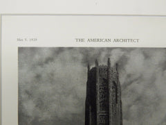 Bok Singing Tower, Mountain Lakes, FL, 1929, Lithograph. Milton B. Medary.