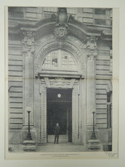 Entrance to Hotel Seymour, West 45th Street, New York, NY, 1903, Photogravure. Ludlow & Valentine.