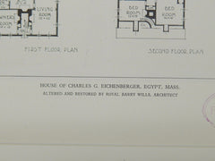 House of Charles G. Eichenberger, Egypt, MA, 1929, Lithograph. Royal Barry Wills.