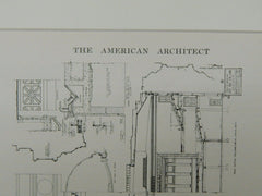 Details of Auditorium, South Park High School, Buffalo, NY, Original Plan. Green&Wicks.