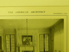 Interior, House of Winship Nunnally, Atlanta, GA, 1914, Lithograph. Hentz & Reid.