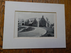 House of Dr. L.W. Mansur, Exterior, Sherman, CA, 1918, Lithograph. Morgan, Walls & Morgan.