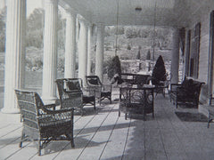 House of C.T.Crocker,Jr., Interior, Fitchburg,MA, Lithograph,1914. James Purdon.