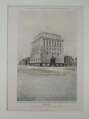Winning Design, Headquarters, Polish National Alliance, Chicago, IL, 1924, Original Plan. Raymond M. Hood.