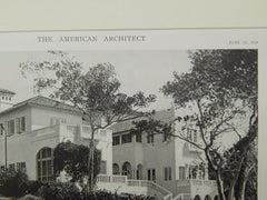 Southeast View, House of Charles L. Briggs, Miami, FL, 1919, Lithograph. Gordon E. Mayer.