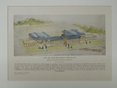 West Side Junior High School, Appleton, WI, 1924, Original Plan. Perkins, Fellows, & Appleton.