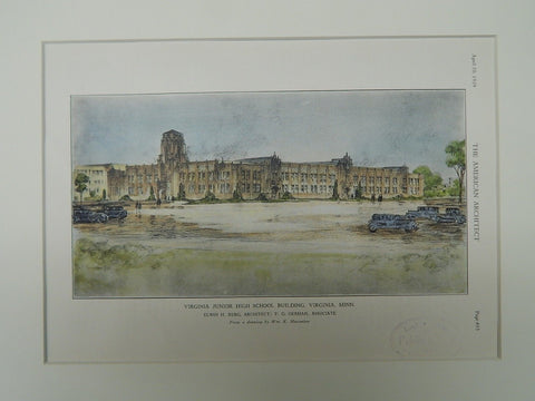 Virginia Junior High School Bldg., Virginia, MN, 1929, OrigPlan, Berg & German