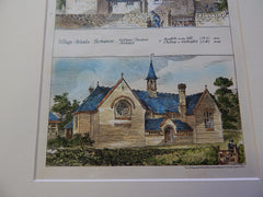 Two Village Schools, Stanford and Cholsey, Berkshire UK, 1880, Original Plan. William Penstone.