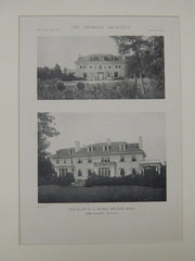 House of W. A. Dupee, Milton, MA, 1918, Lithograph. James Purdon.
