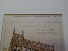 Nathaniel Thayer Building, Kansas City, MO, 1886, Original Plan. Van Brunt & Howe.