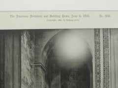 East of Choir Chapel, Monreale Cathedral, Monreale, Italy, 1891, Gelatine Print.