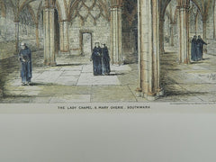 Lady Chapel at St. Mary Overie, Southwark, England, 1882. Charles A. Irwin. Original