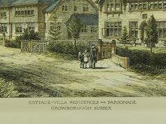 Residences and Parsonage, Crowborough, Sussex, England, 1883. Satchell & Edwards