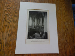 Organ, First Baptist Church, Pittsburgh, PA, 1924, Lithograph. Cram, Goodhue & Ferguson.