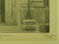 Entrance to Hotel Seymour, West 45th Street, New York, NY, 1903, Photogravure. Ludlow & Valentine.
