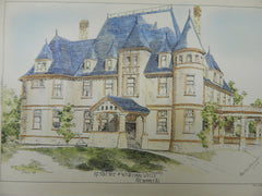 Residence of Wm. Storrs Wells, Newport, RI, 1890, Original Plan. W Tyson Gooch.