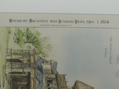 House for W. D. Forbes, Esq., Roxbury, MA, 1884, Original Plan. Bradlee, Winslow & Wetherell.