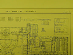Ground Floor Plan, South Park High School, Buffalo, NY, 1914, Original Plan. Green&Wicks.