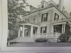 House of E.W. Smith,ESQ.,Kansas City, MO, 1903, Lithograph. Van Brunt & Howe.