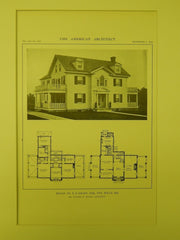 House of P. E. Graff, Ten Hills, MD, 1914, Lithograph. Walter M. Gieske.