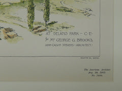 Residence for George G. Brooks, Delano Park, ME, 1903, Original Plan. John Calvin Stevens.