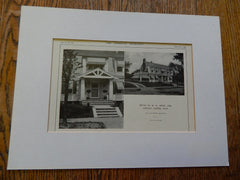 House of R.G. Jones, ESQ., Newton Centre, MA, Lithograph,1914. Mr. R. W. Power.