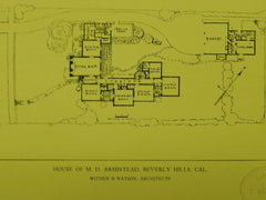 House of M. D. Armistead, Beverly Hills, CA, 1928, Lithograph. Witmer & Watson