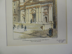 St. Stephen's Roman Catholic Church, NY, NY, 1903, Original Plan. Elliot Lynch.