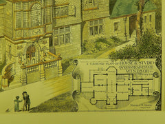 House & Studio for H. Henry on Queensmead Estate, Windsor, England, 1882. Maurice B. Adams