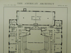 Elevation & Section, Morgan & Wright Building, Detroit, MI, 1914, Original Plan. Albert Kahn.