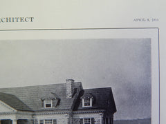 House of Barker Gummere, Esq. Princeton, NJ, 1914 Lithograph, McGoodwin & Hawley