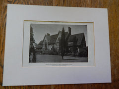 Exterior, House of William H. Reid, Springdale, CT, 1919, Lithograph. Arthur Loomis Harmon.