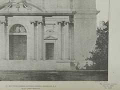 St. Matthew's Roman Catholic Church, Brooklyn, NY, 1903, Original Plan. Elliot Lynch.